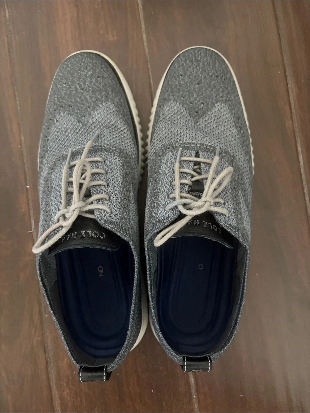 Cole Haan Gray Knit Wingtip Derby Sneakers